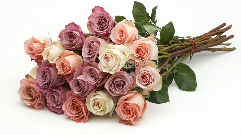 高清大图下载【趣麦麦图】粉色玫瑰花束