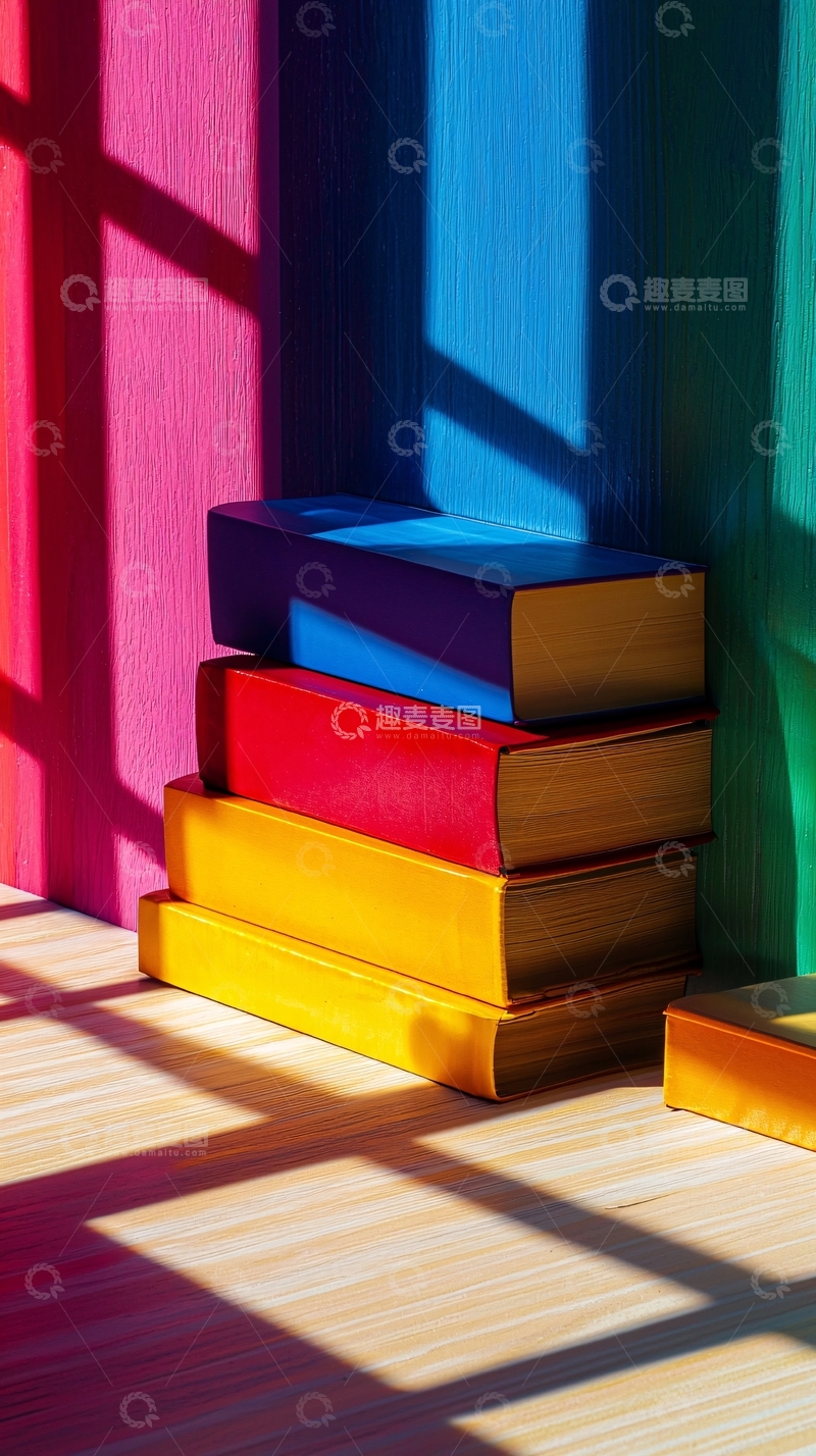 高清大图下载【趣麦麦图】彩色书籍