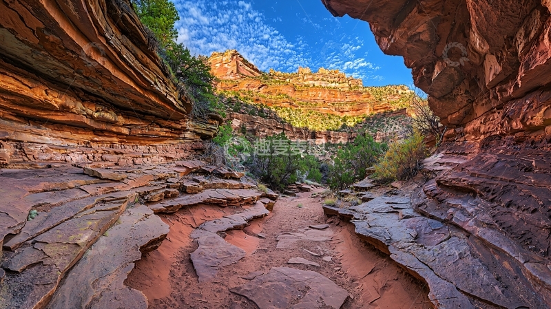 高清大图下载【趣麦麦图】峡谷岩石山脉风景