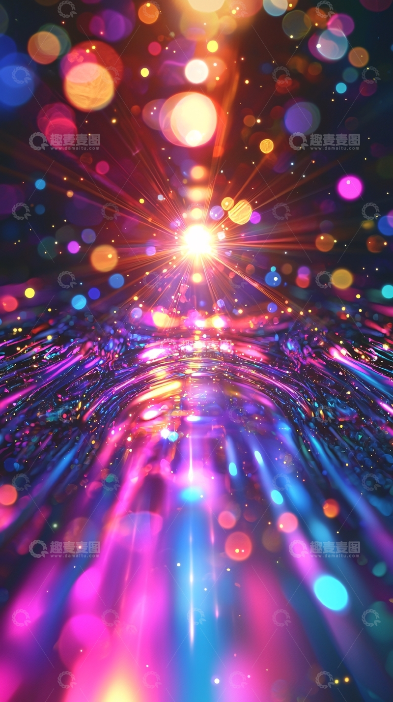 高清大图下载【趣麦麦图】绚丽多彩的光斑背景
