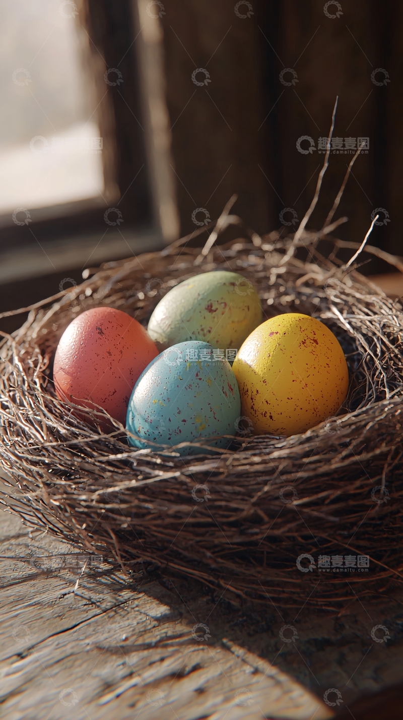 高清大图下载【趣麦麦图】彩蛋在鸟巢里