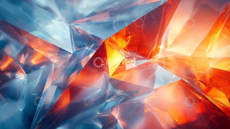 高清大图下载【趣麦麦图】抽象彩色多边形背景