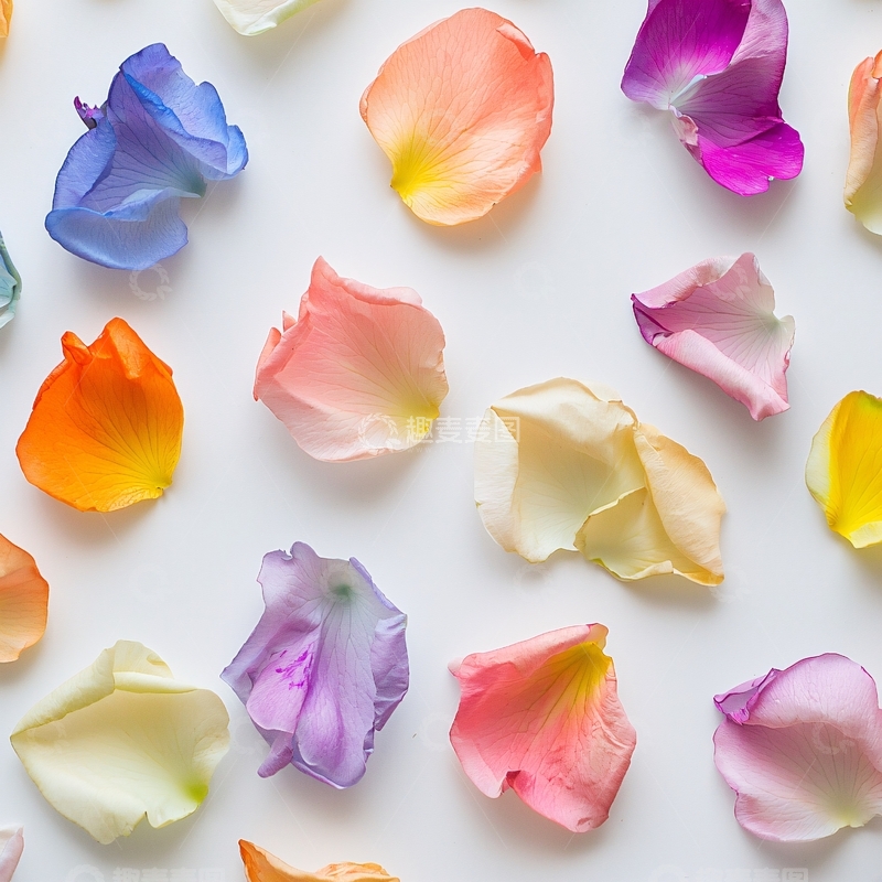 高清大图下载【趣麦麦图】彩色花瓣