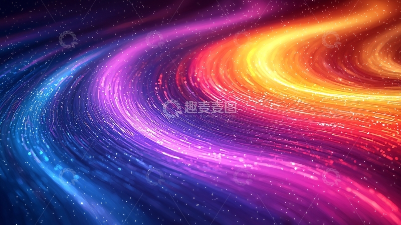 高清大图下载【趣麦麦图】彩色光线旋转