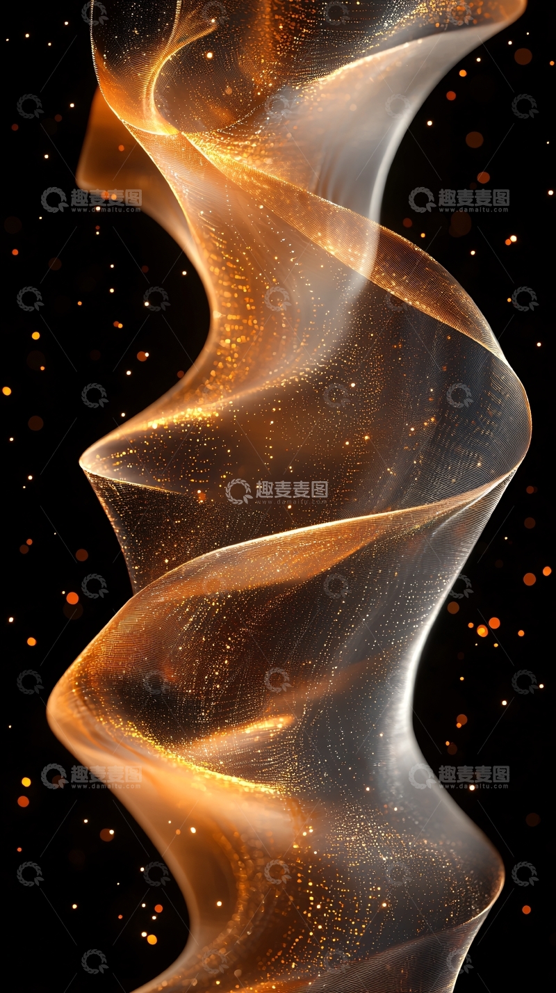 高清大图下载【趣麦麦图】金色光芒旋转流动