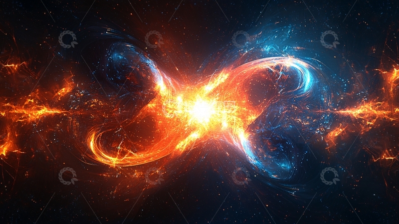 高清大图下载【趣麦麦图】能量汇聚碰撞爆炸的抽象艺术