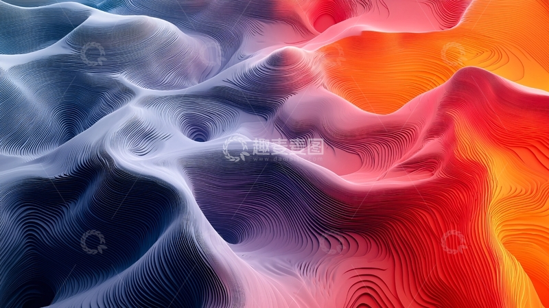 高清大图下载【趣麦麦图】抽象波浪
