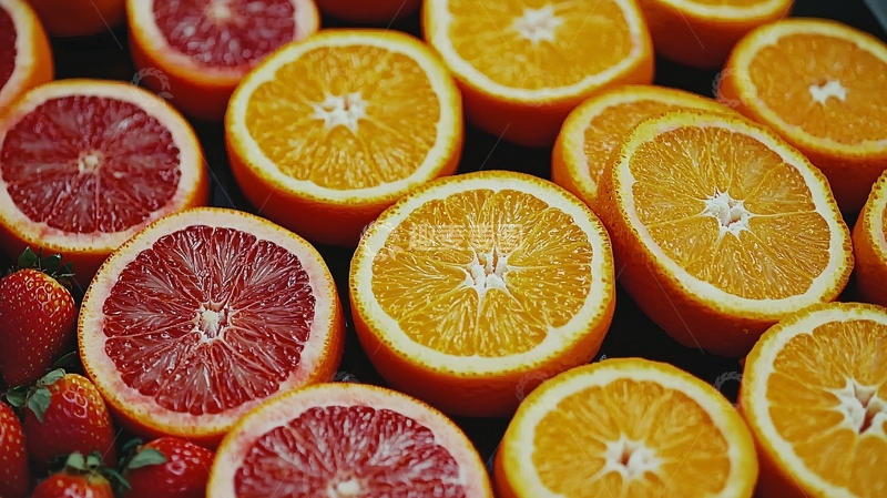 高清大图下载【趣麦麦图】柑橘类水果切片