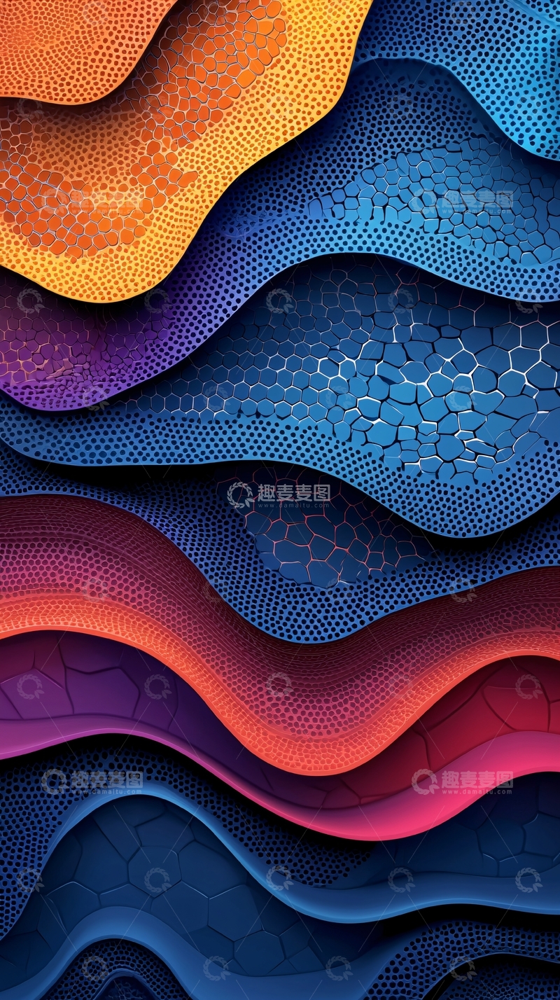 高清大图下载【趣麦麦图】抽象色彩渐变纹理背景