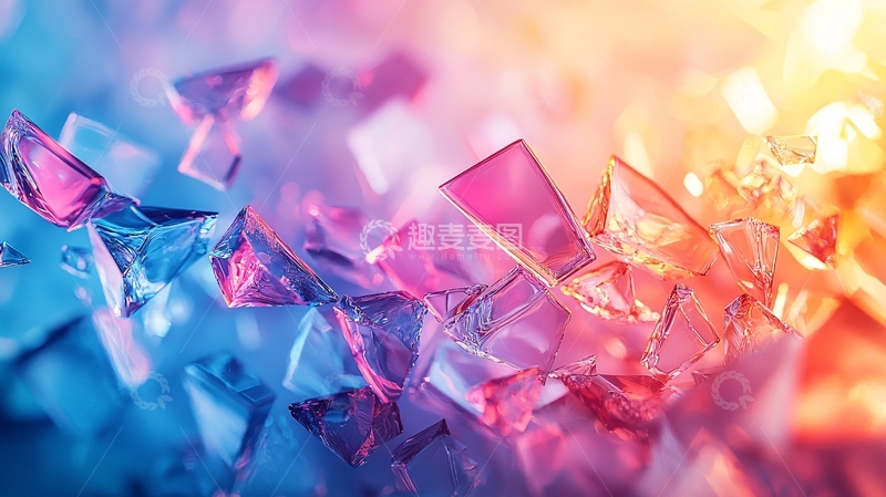 高清大图下载【趣麦麦图】彩色碎片