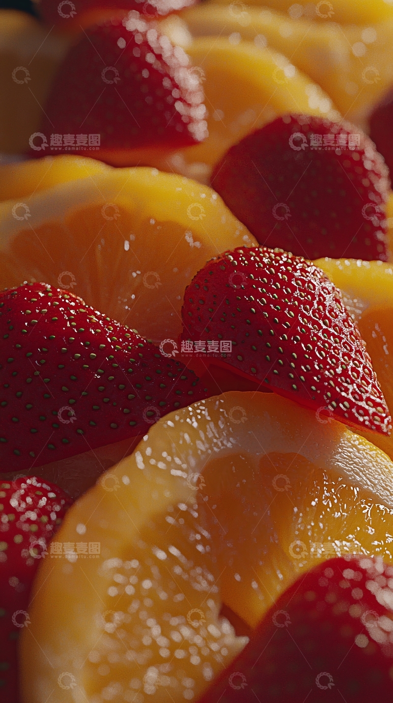 高清大图下载【趣麦麦图】草莓切片