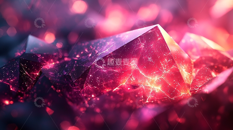 高清大图下载【趣麦麦图】红色晶体