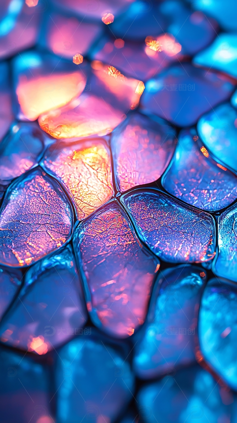 彩色宝石纹理细节