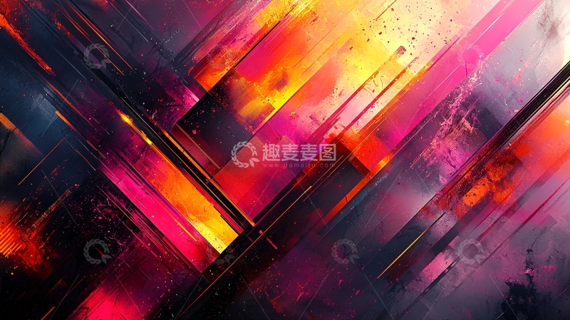 高清大图下载【趣麦麦图】抽象色彩对角线条纹理