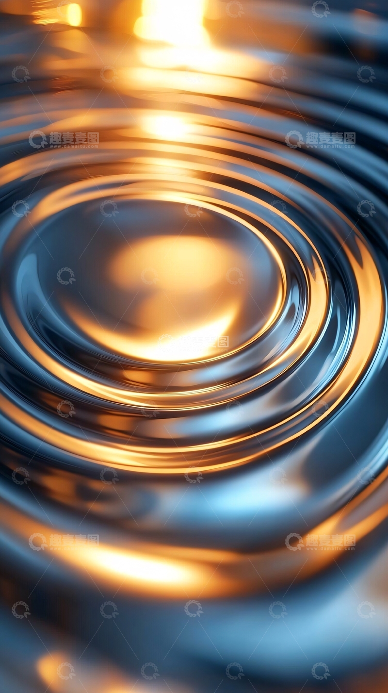 高清大图下载【趣麦麦图】金属液体波纹