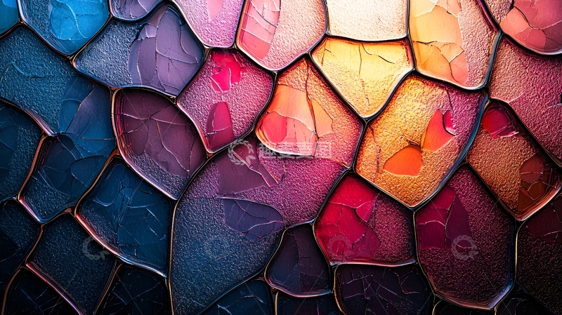 高清大图下载【趣麦麦图】彩色石头拼接图案