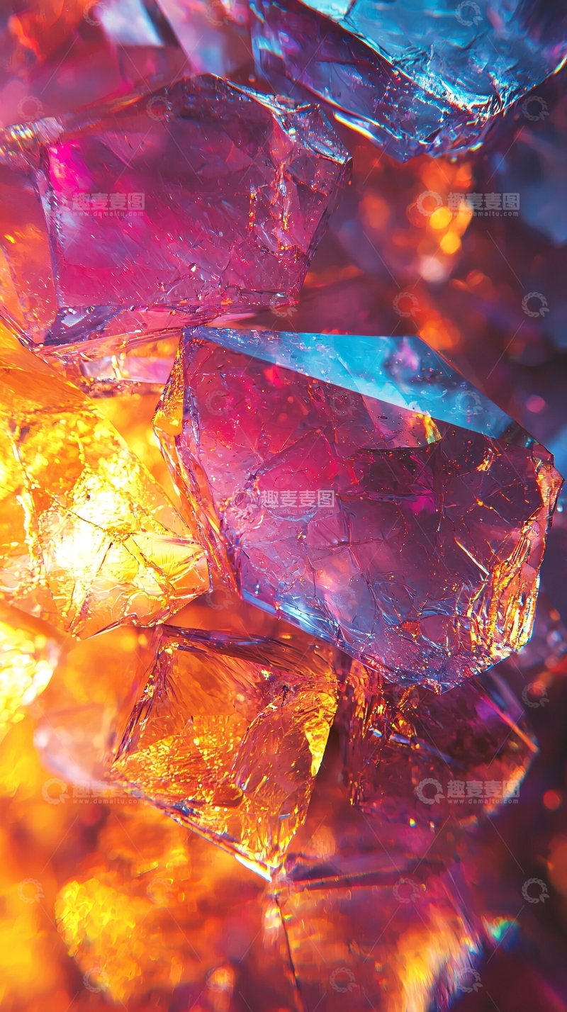 高清大图下载【趣麦麦图】晶莹剔透的彩色宝石