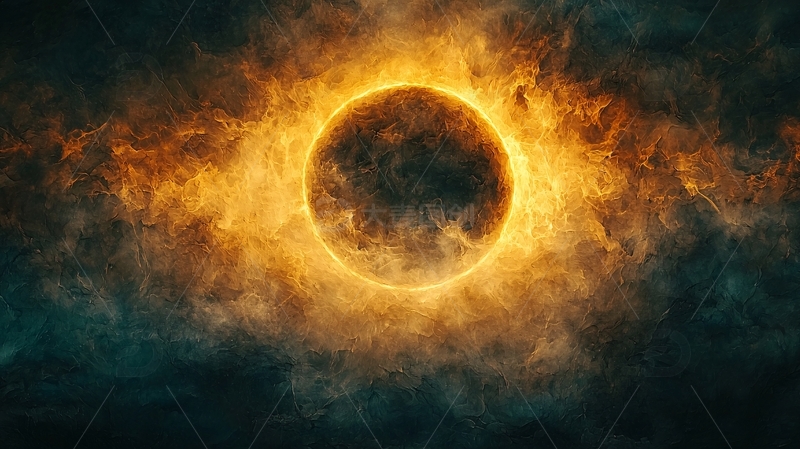 高清大图下载【趣麦麦图】燃烧的星球