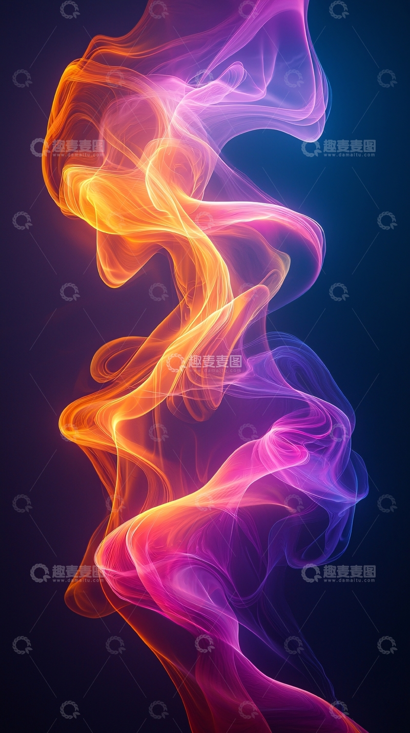 高清大图下载【趣麦麦图】彩色烟雾抽象背景