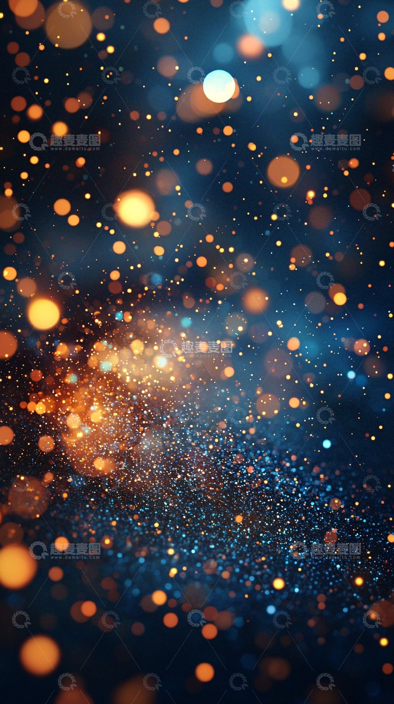 高清大图下载【趣麦麦图】星空般的金色光点散布