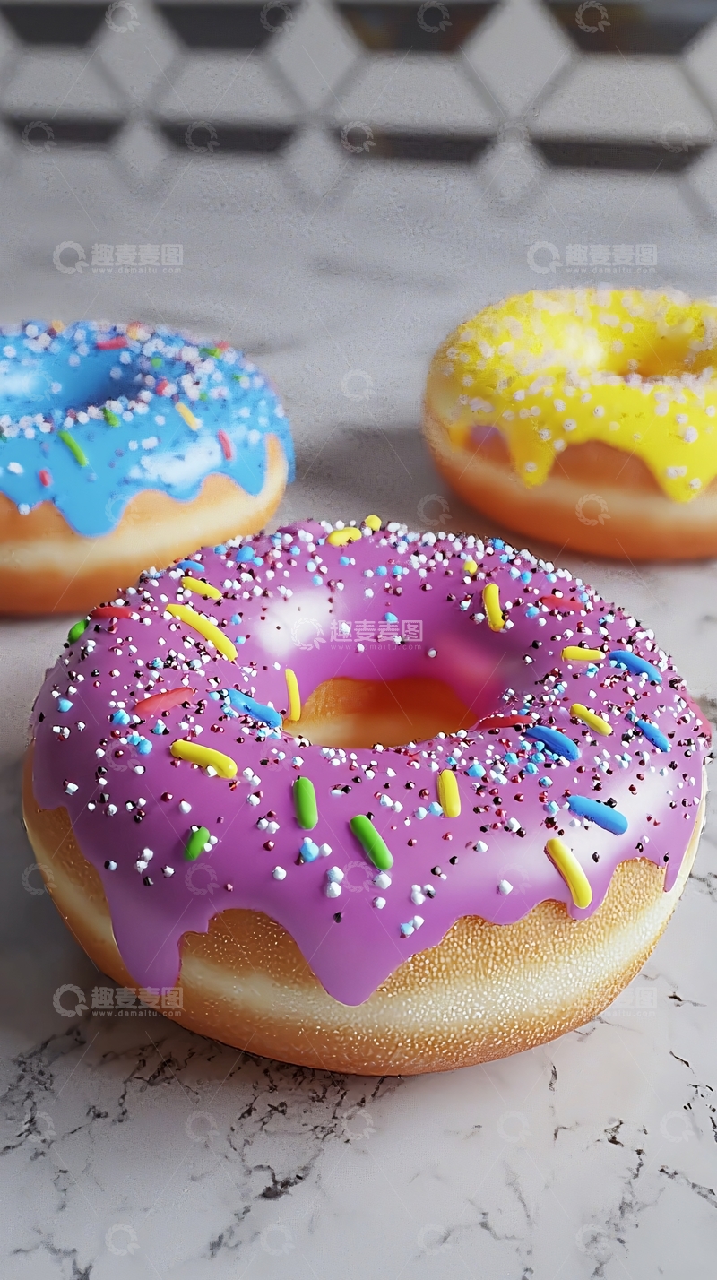 高清大图下载【趣麦麦图】彩色甜甜圈