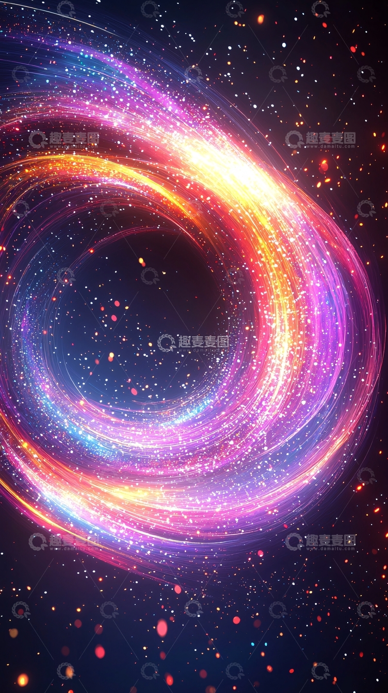 高清大图下载【趣麦麦图】绚丽多彩的宇宙漩涡星云