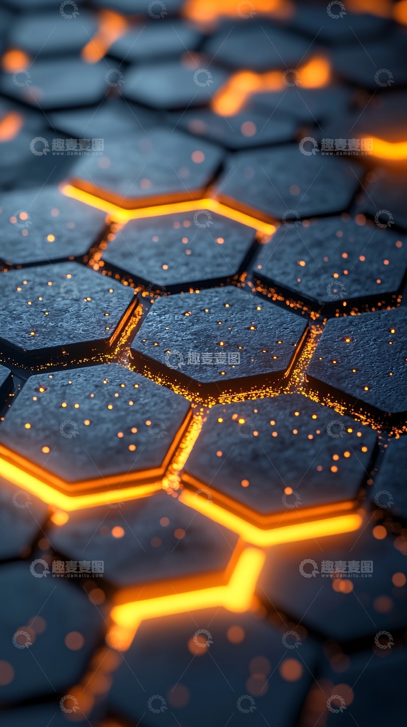 高清大图下载【趣麦麦图】科技感蜂窝