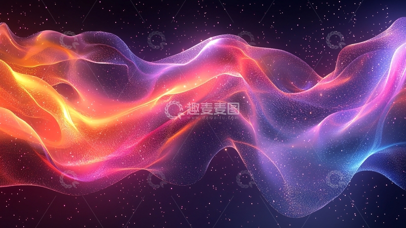 高清大图下载【趣麦麦图】绚丽色彩流动背景