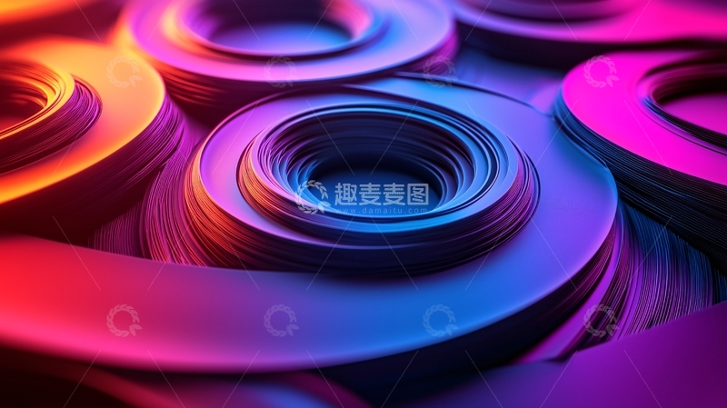 高清大图下载【趣麦麦图】同心圆堆叠