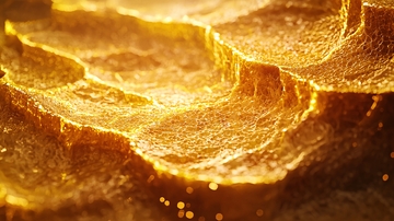 金色纹理流淌表面