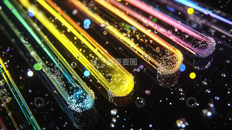 高清大图下载【趣麦麦图】彩色透明管子