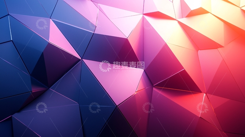 高清大图下载【趣麦麦图】多边形低多边形抽象背景
