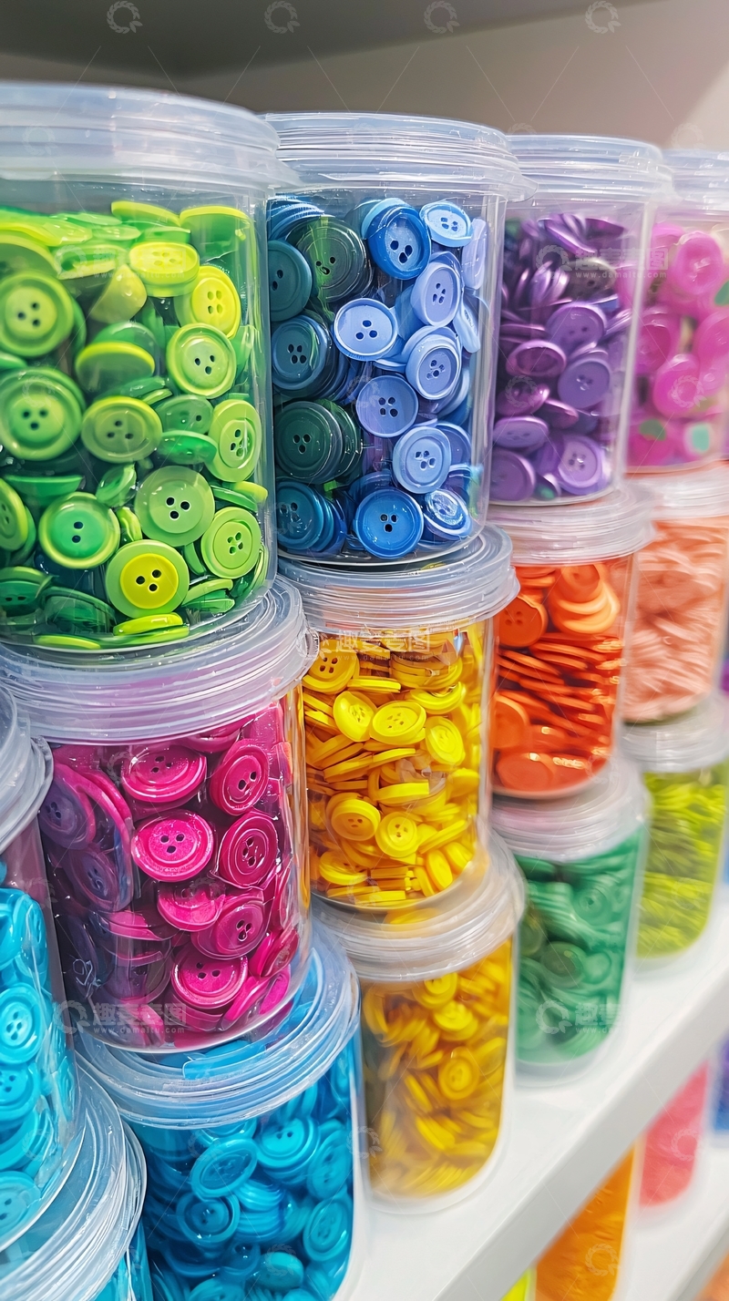高清大图下载【趣麦麦图】彩色纽扣