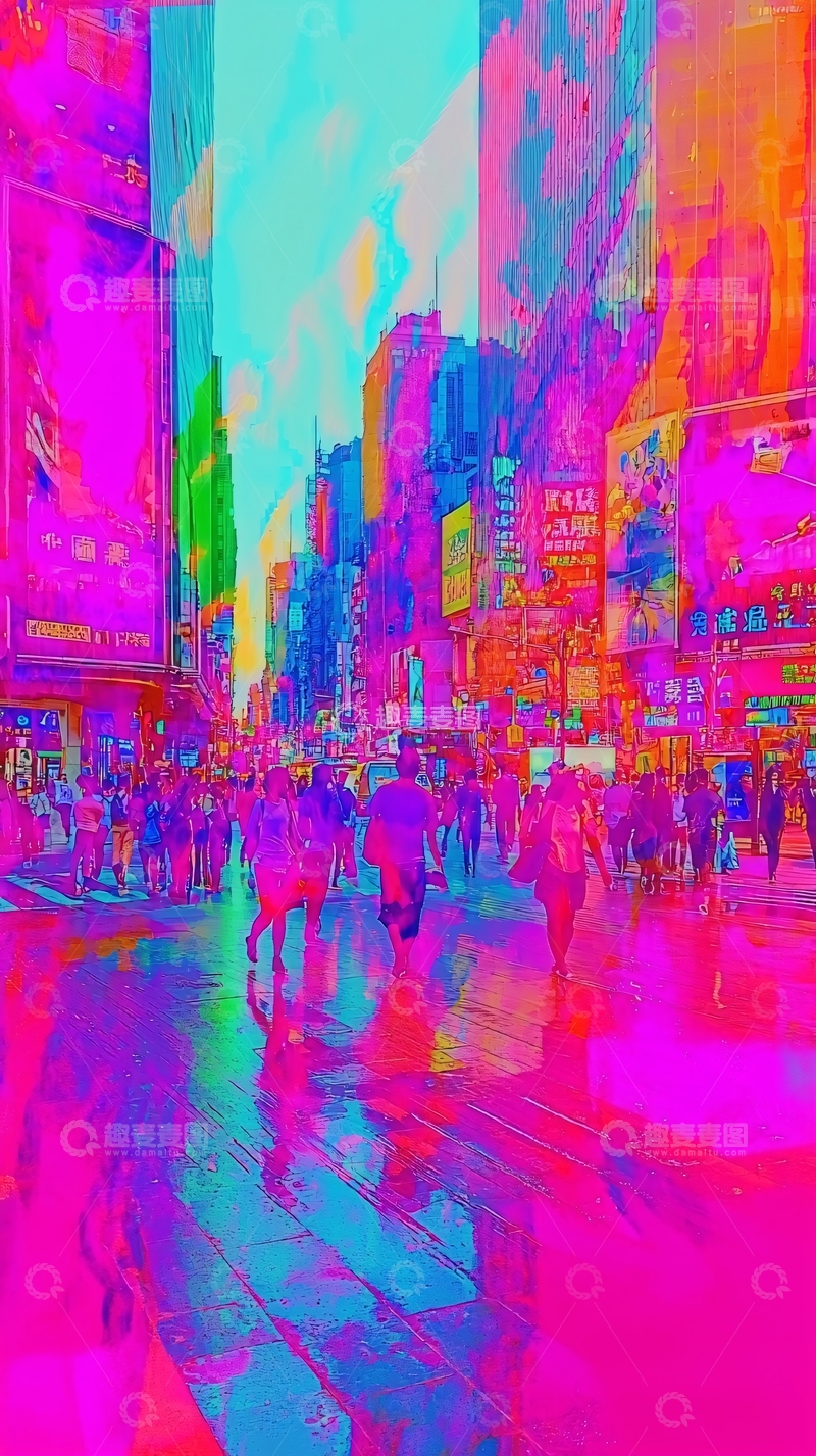 高清大图下载【趣麦麦图】超现实主义城市街景