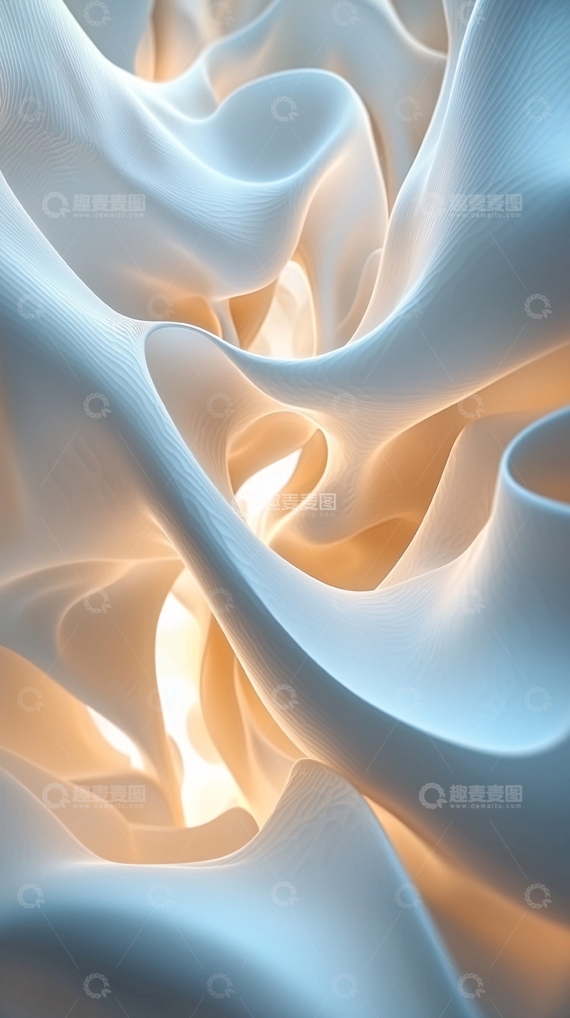 高清大图下载【趣麦麦图】光滑曲线抽象背景