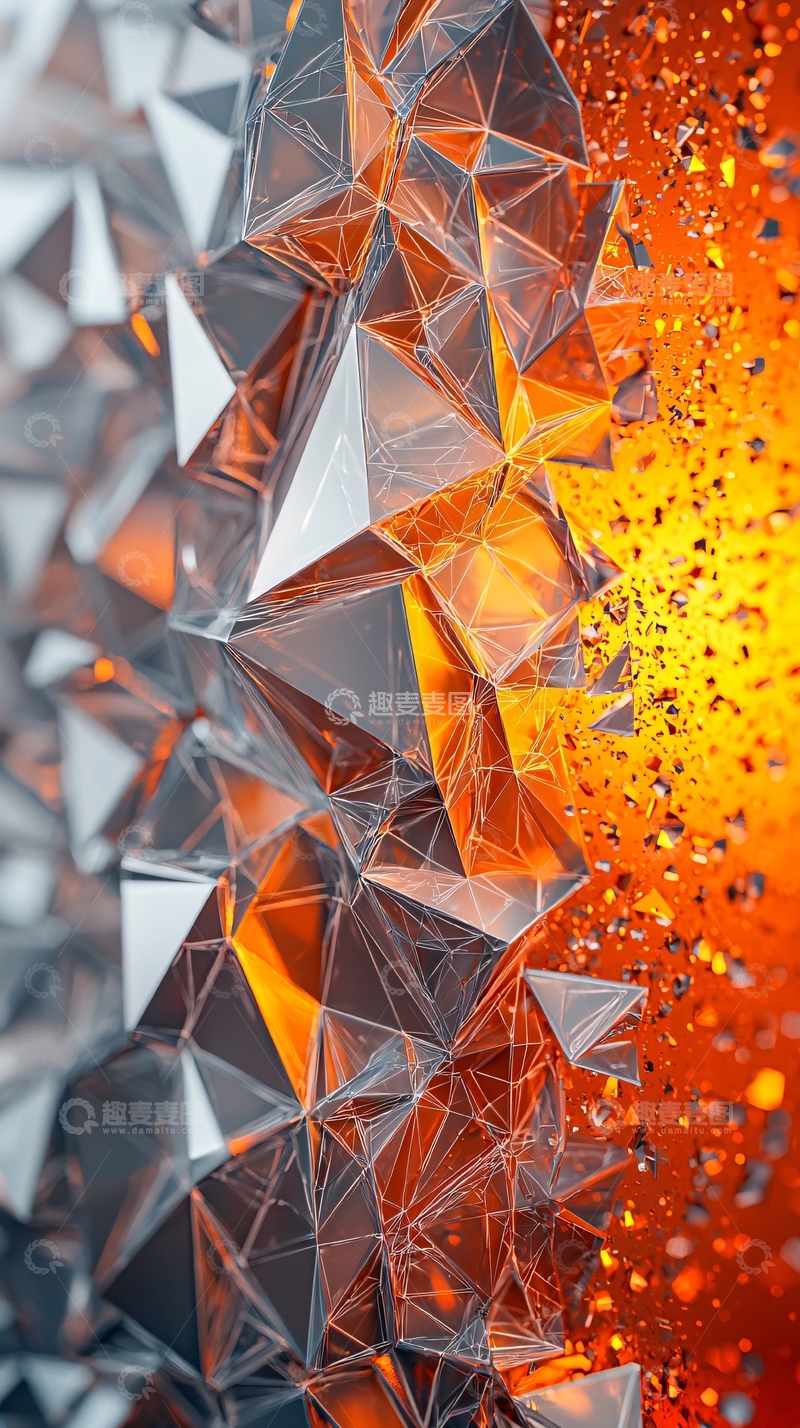 高清大图下载【趣麦麦图】多边形水晶结构