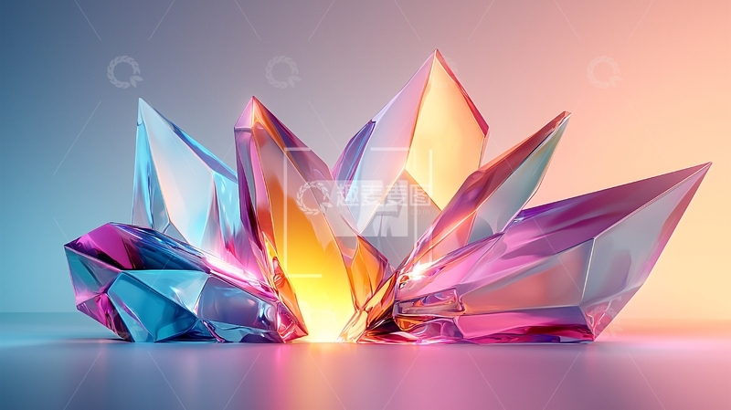 高清大图下载【趣麦麦图】彩色水晶