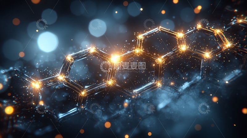 高清大图下载【趣麦麦图】发光的分子结构