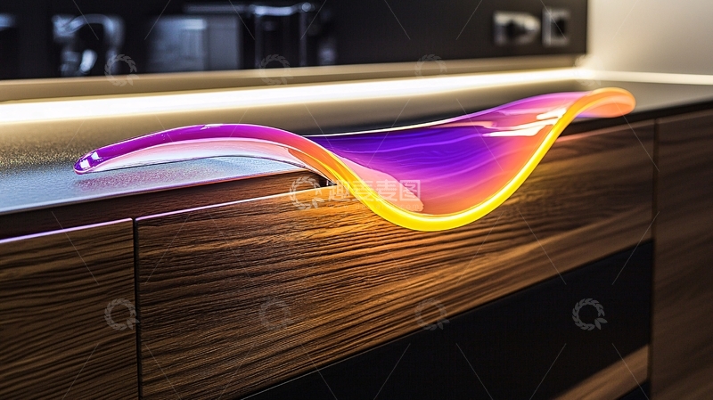 高清大图下载【趣麦麦图】流线型彩色玻璃把手