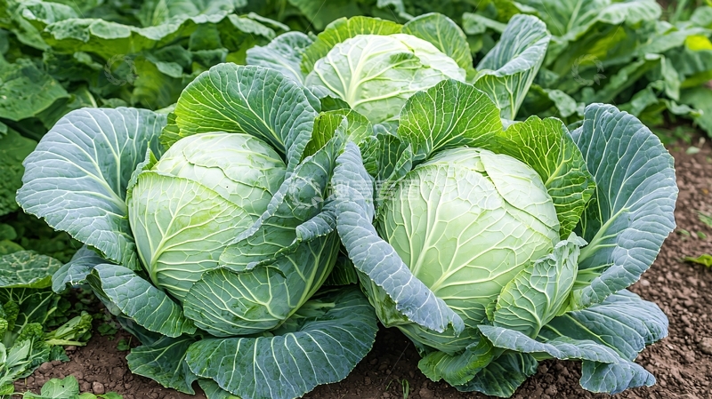 高清大图下载【趣麦麦图】新鲜翠绿的圆白菜