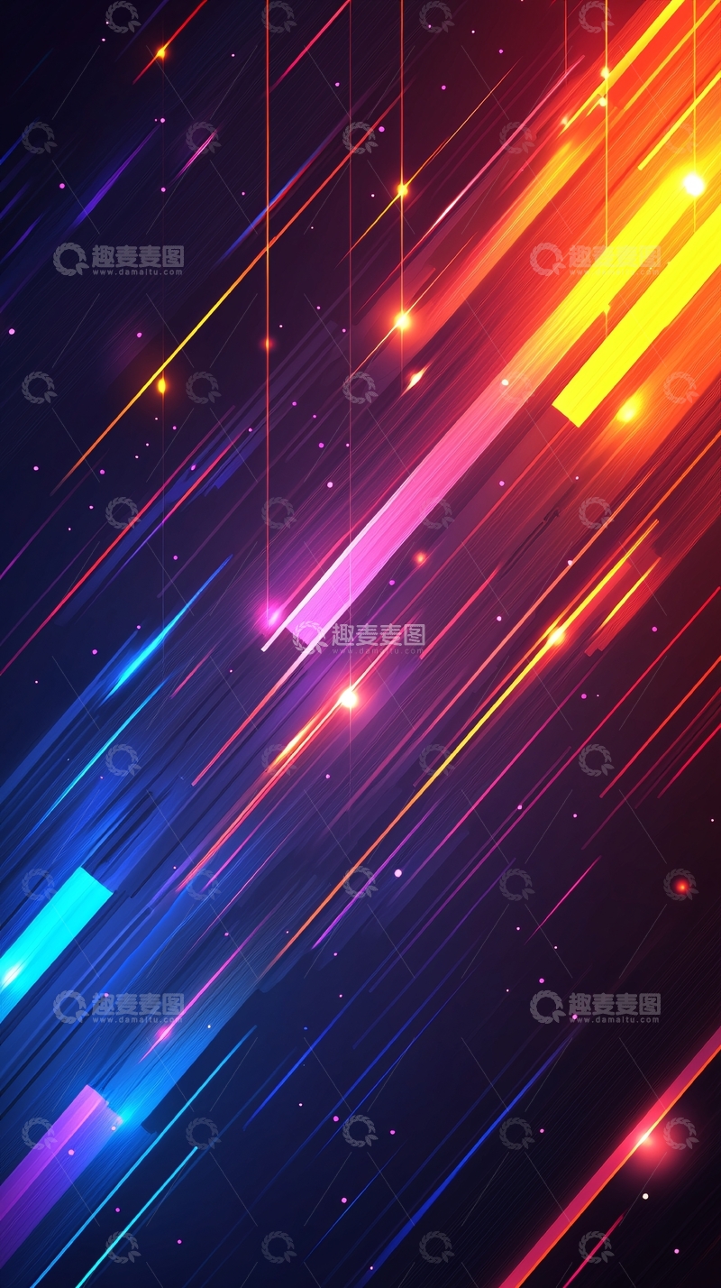 高清大图下载【趣麦麦图】彩色光线动态背景