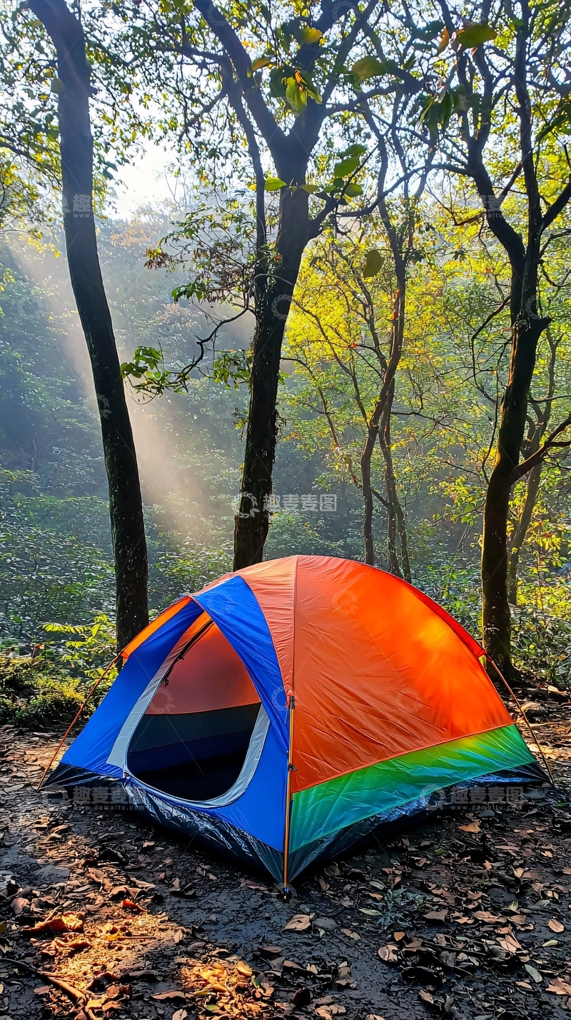 高清大图下载【趣麦麦图】森林露营帐篷