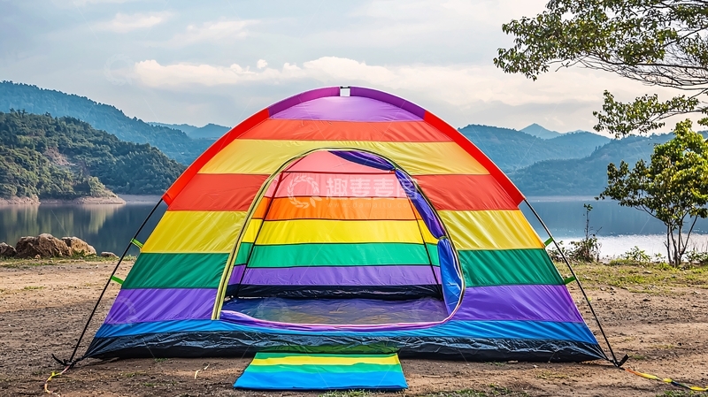 高清大图下载【趣麦麦图】彩虹帐篷