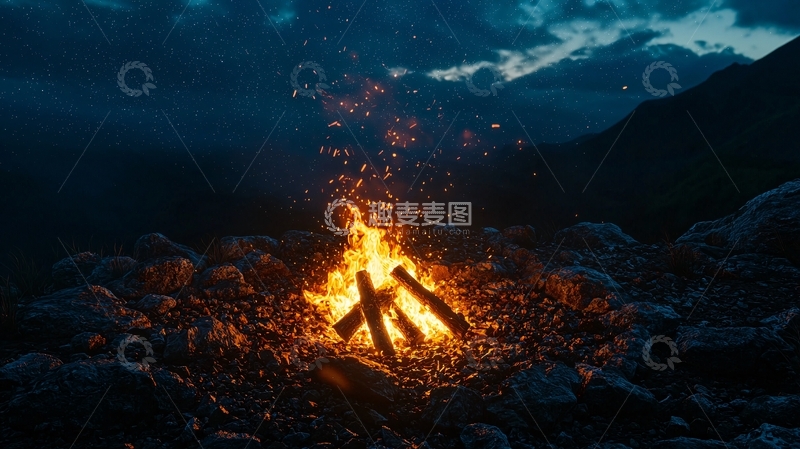 高清大图下载【趣麦麦图】篝火