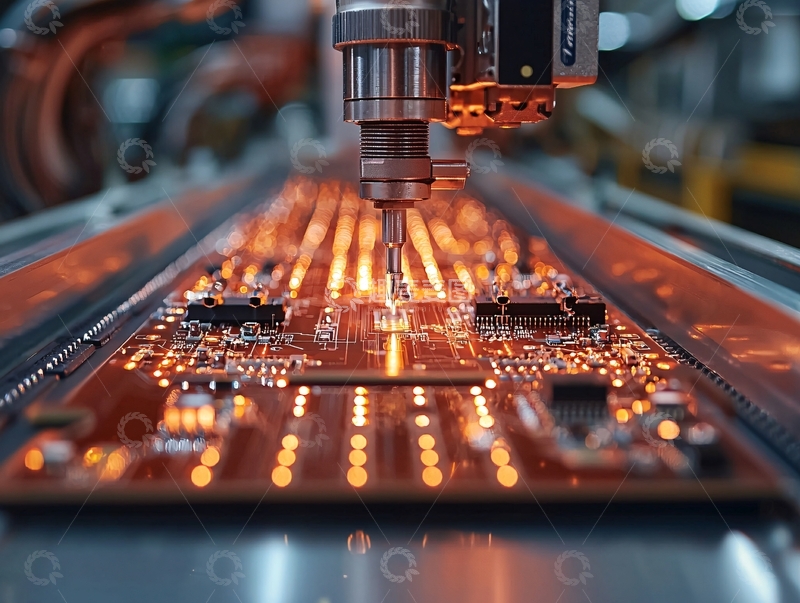 高清大图下载【趣麦麦图】电路板生产的机械臂