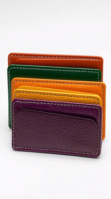 彩色皮革卡片收纳包
