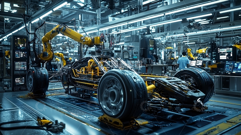 高清大图下载【趣麦麦图】未来汽车制造工厂