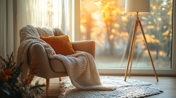 窗边舒适的休闲椅