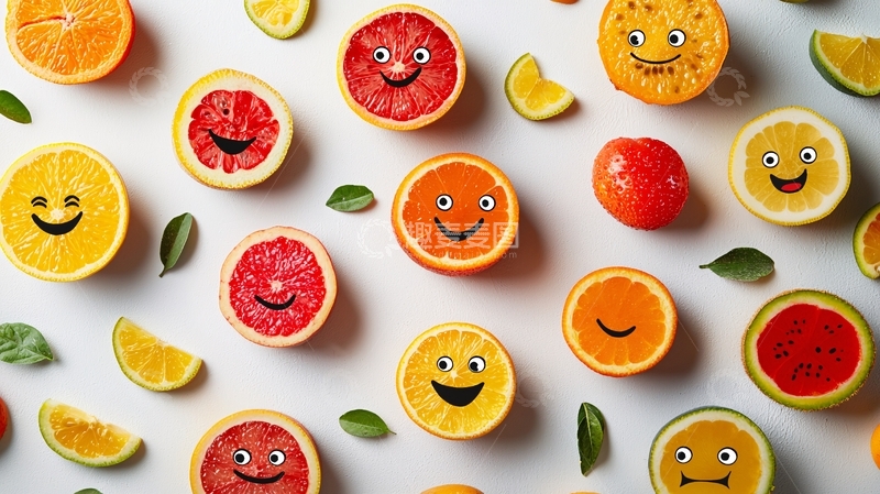 高清大图下载【趣麦麦图】开心水果拼盘