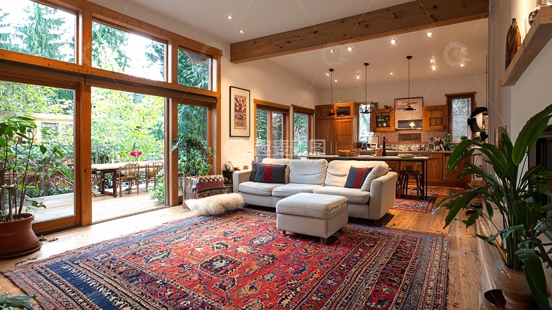 高清大图下载【趣麦麦图】客厅和厨房的开放式布局